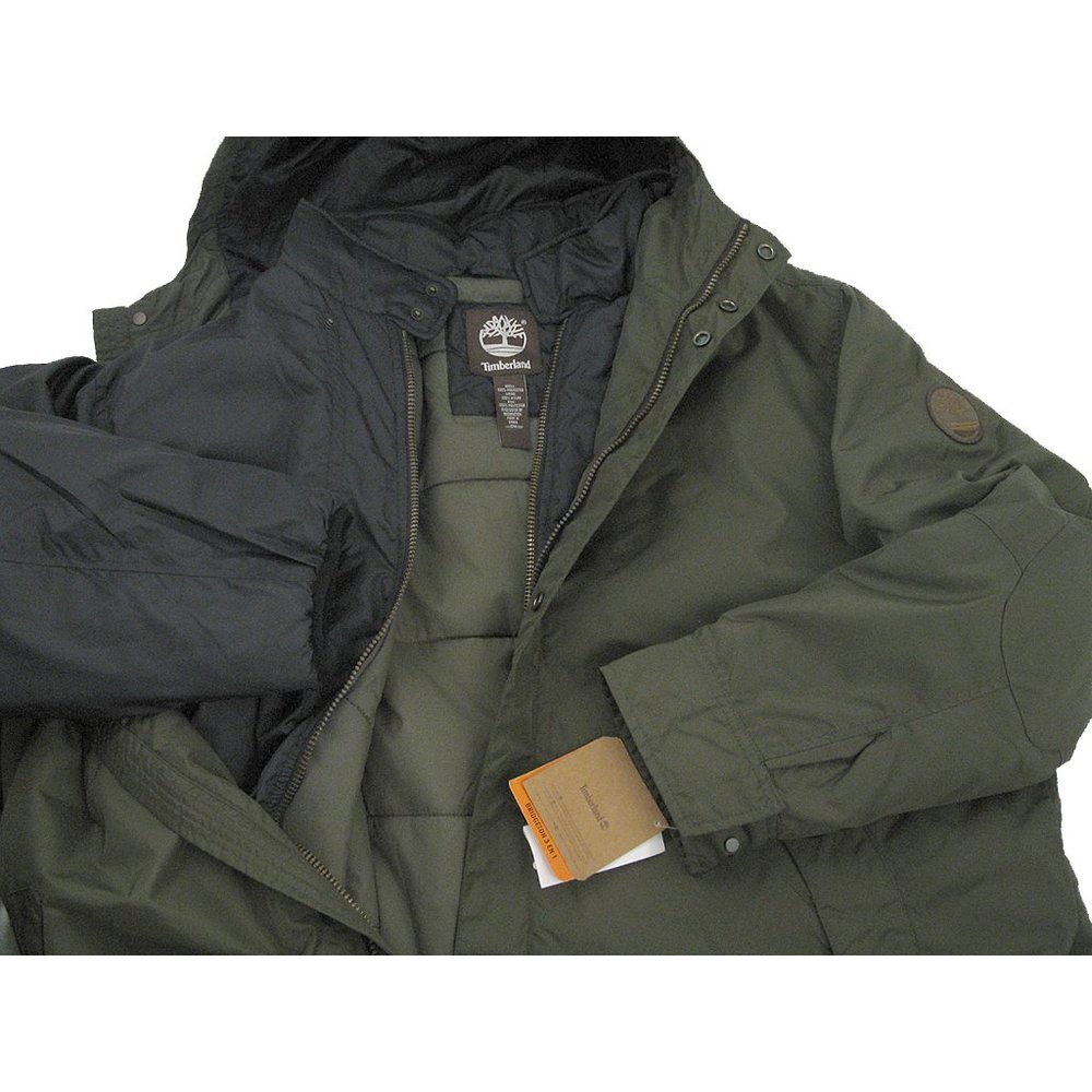 NEW $248 Timberland Bridgeton 3 in 1 Jacket Parka! Green Shell & Separate Liner - Picture 3 of 4